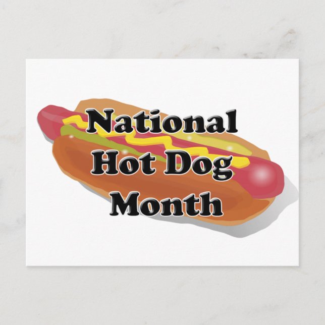 Postal Mes nacional del perro caliente (Anverso)