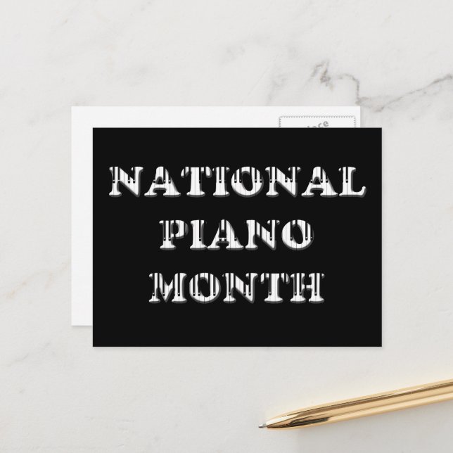 Postal Mes Nacional del Piano (Anverso/Reverso In Situ)