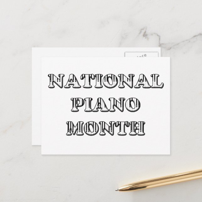 Postal Mes Nacional del Piano (Anverso/Reverso In Situ)