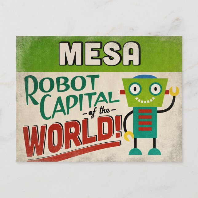 Postal Mesa Arizona Robot - Funny Vintage (Anverso)