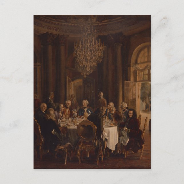 Postal Mesa de cena en Sanssouci, 1850 (Anverso)