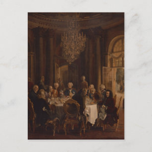 Postal Mesa de cena en Sanssouci, 1850
