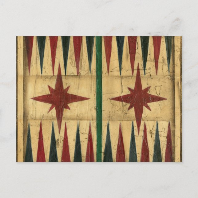 Postal Mesa de juego de Backgammon antiguo de Ethan Harpe (Anverso)