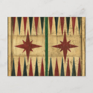 Postal Mesa de juego de Backgammon antiguo de Ethan Harpe