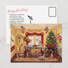 Postal Mesa de Navidad de Gran Danés