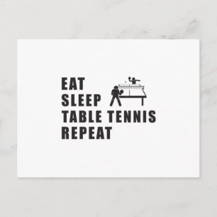 Postal Mesa de tenis Paddle Ping Pong Repetir la idea de