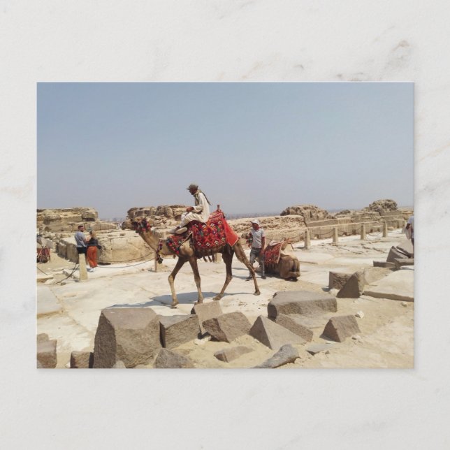 Postal Meseta de Giza cerca de las pirámides (Anverso)