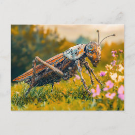 Postal Metal Grasshopper Garden Sculpture
