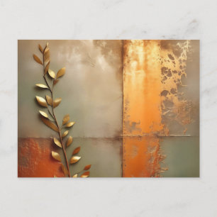 Postal Metalizado texturizado en cobre