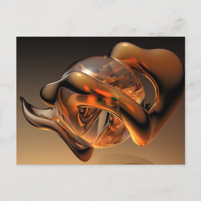 Postal Metalizado y vidrio (Anverso)