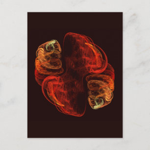 Postal Metamorfosis Abstrato Art Postcard