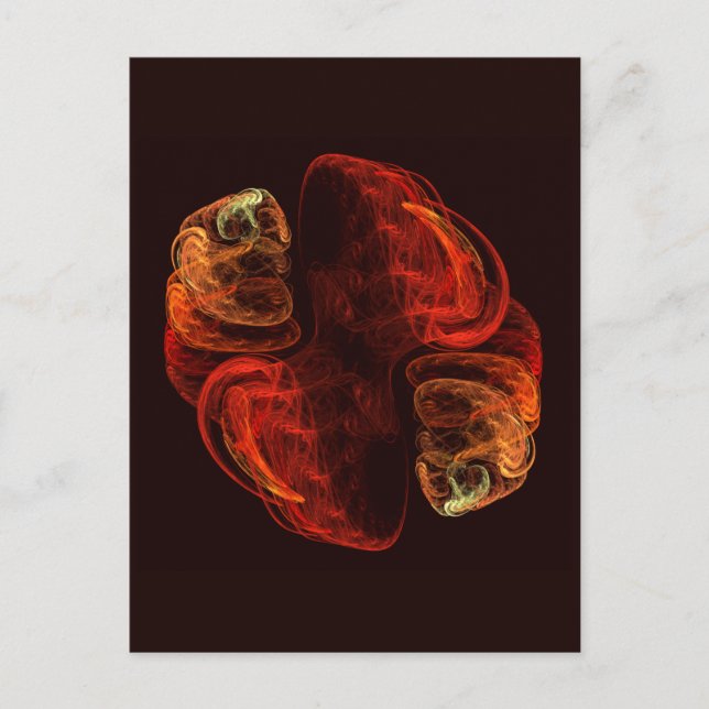 Postal Metamorfosis Abstrato Art Postcard (Anverso)