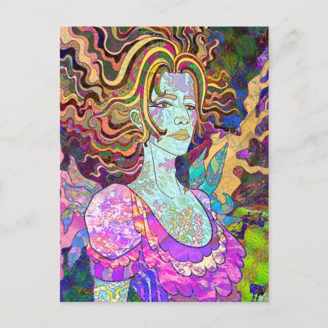 Postal Metamorfosis eterna (Anverso)