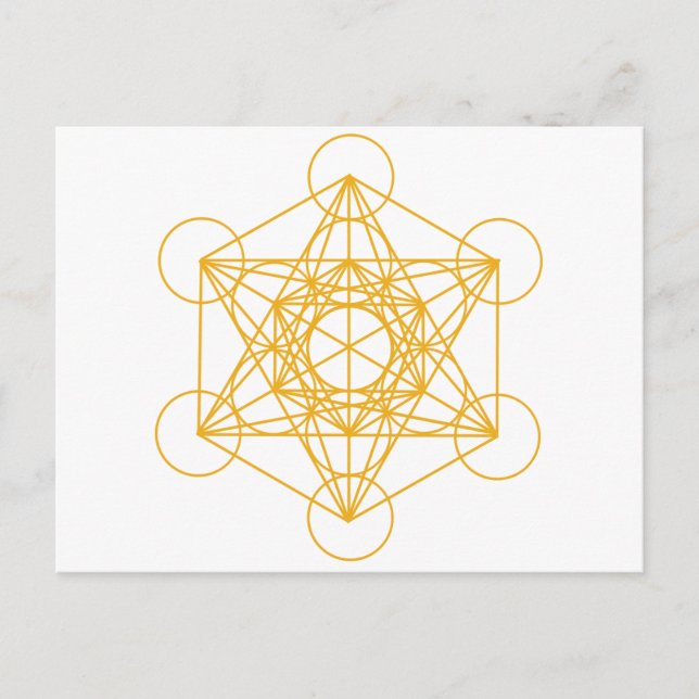 Postal Metatron Cube Gold (Anverso)