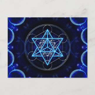 Postal Metatrons Würfel - Merkaba - Stern Tetraeder