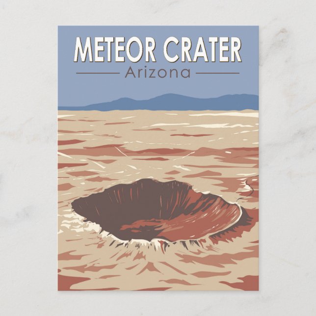 Postal Meteor Crater Arizona Viaje Vintage (Anverso)