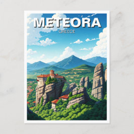 Postal Meteora Grecia Viaje