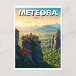 Postal Meteora Grecia Viaje