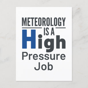 Postal Meteorología es un Meteorólogo de Trabajo de Alta 