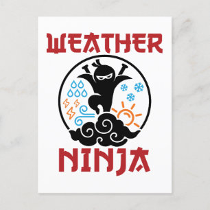 Postal Meteorólogo Ninja Meteorología Weatherman
