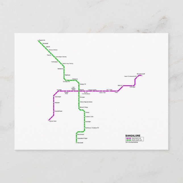 Postal Metro de Bangalore (Anverso)