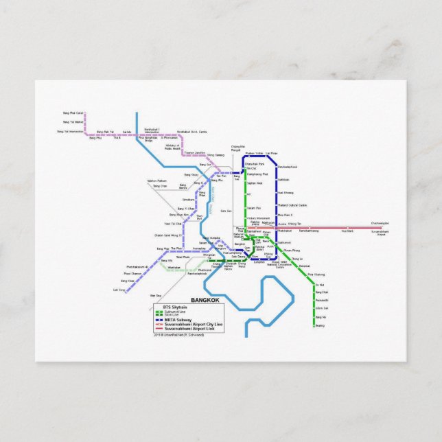 Postal Metro de Bangkok (Anverso)