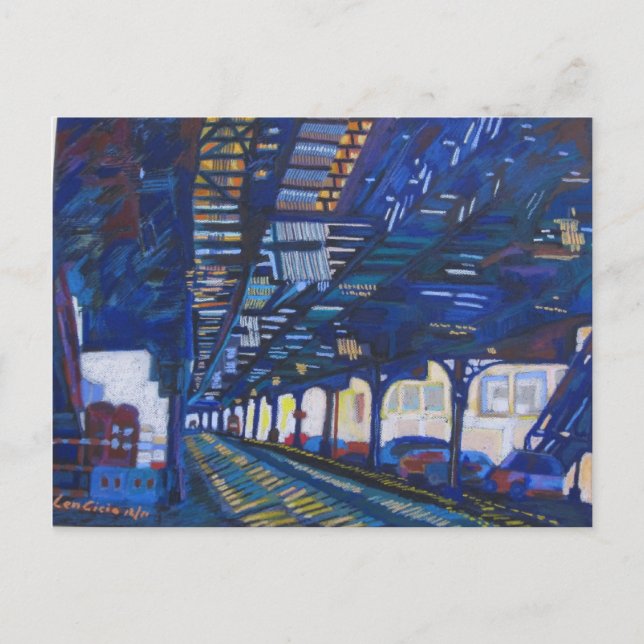 Postal Metro en el Upper Manhattan Under The Tracks. (Anverso)
