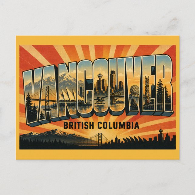 Postal Metrópolis costera de Vancouver BC (Anverso)