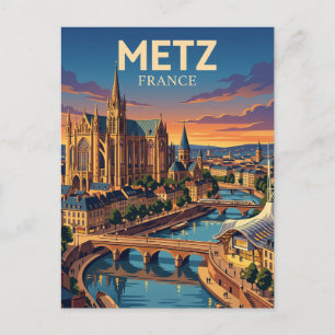 Postal Metz Francia