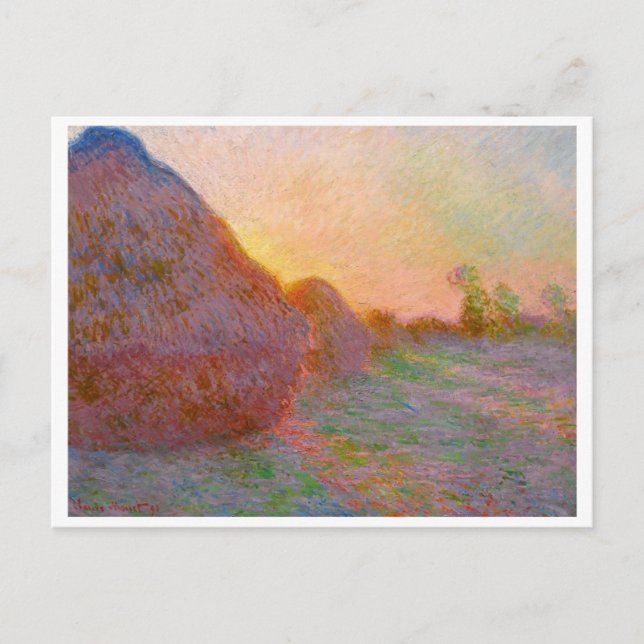 Postal Meules Haystack de Claude Monet (Anverso)