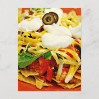 Postal mexicana real de comida para ensaladas de t