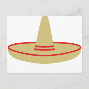 Postal mexicano fiesta sombrero