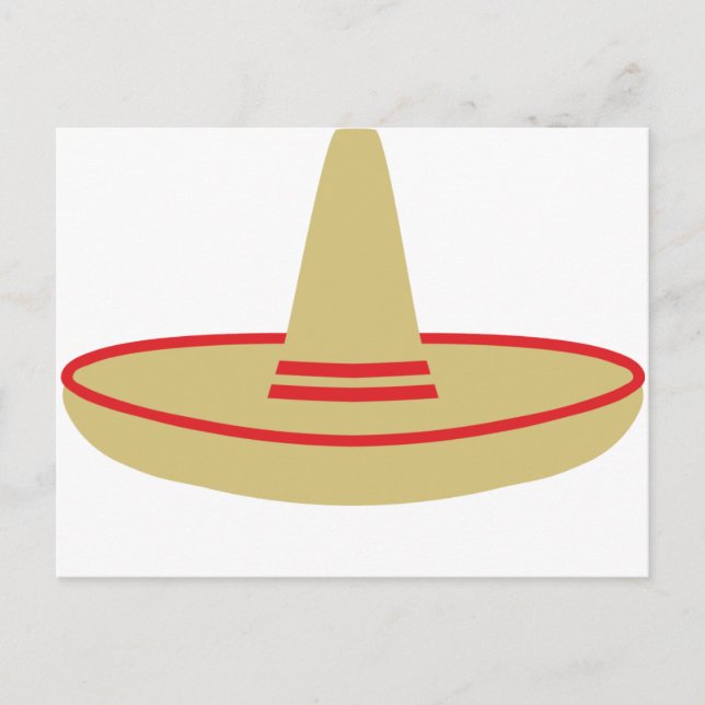 Postal mexicano fiesta sombrero (Anverso)
