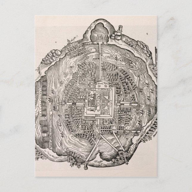 Postal México antes de la conquista (Anverso)