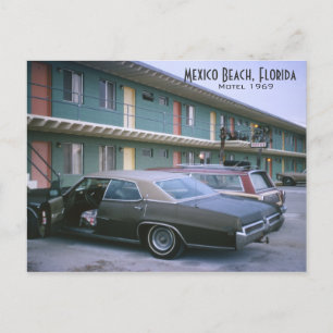 Postal Mexico Beach, Florida, 1969 Motel Postcard