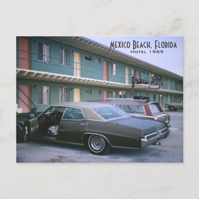 Postal Mexico Beach, Florida, 1969 Motel Postcard (Anverso)