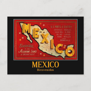 Postal México, bienvenidos, cosecha