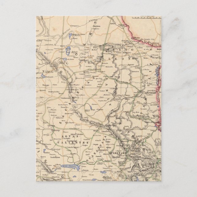 Postal México Estados del Noreste y del Centro (Anverso)