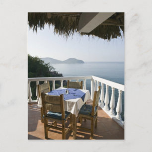 Postal México, Guerrero, Zihuatanejo. Mesa de café sobre