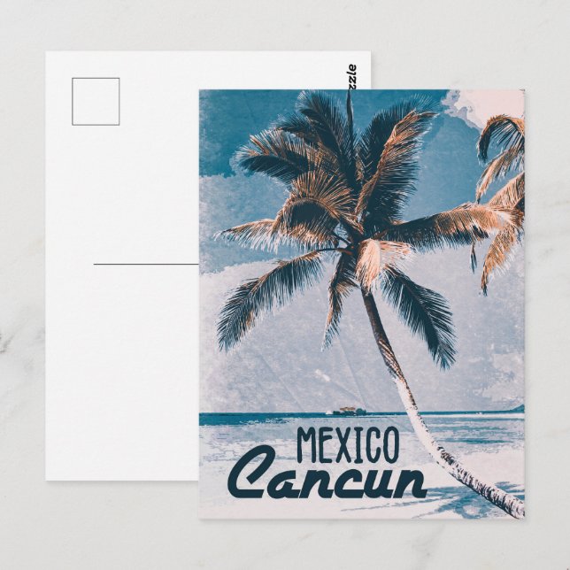 Postal México México Arte poster de estilo vintage (Anverso / Reverso)