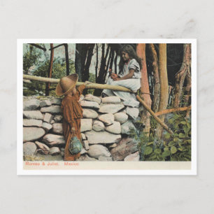 Postal México, niños, Romeo y Julieta 1905