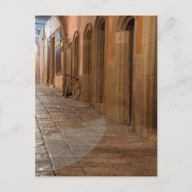 Postal México, San Miguel de Allende, Acera con (Anverso)