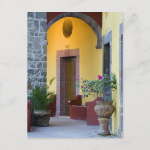 Postal México, San Miguel de Allende, entrada al Arco