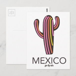 Postal México "viajar en avión"