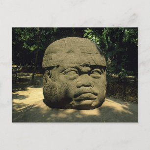 Postal México, Villahermosa, cabeza gigante Olmeca, La Ve