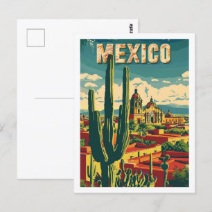 Postal México Vintage Famous Travel Place