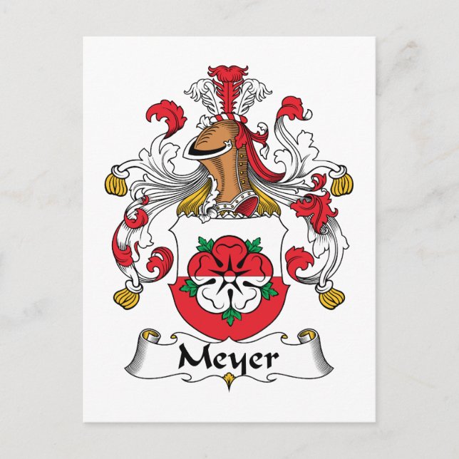 Postal Meyer Family Crest (Anverso)