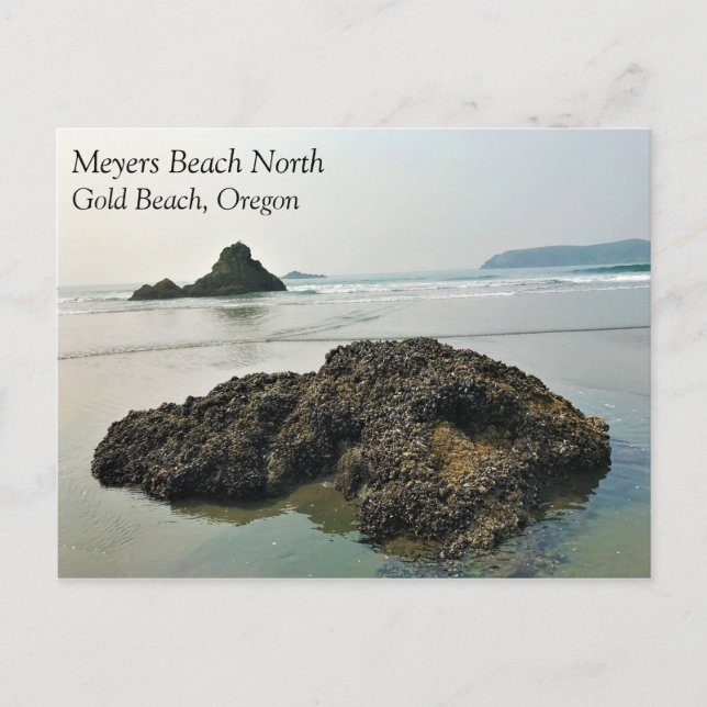 Postal Meyers Beach North, Gold Beach, Oregón (Anverso)