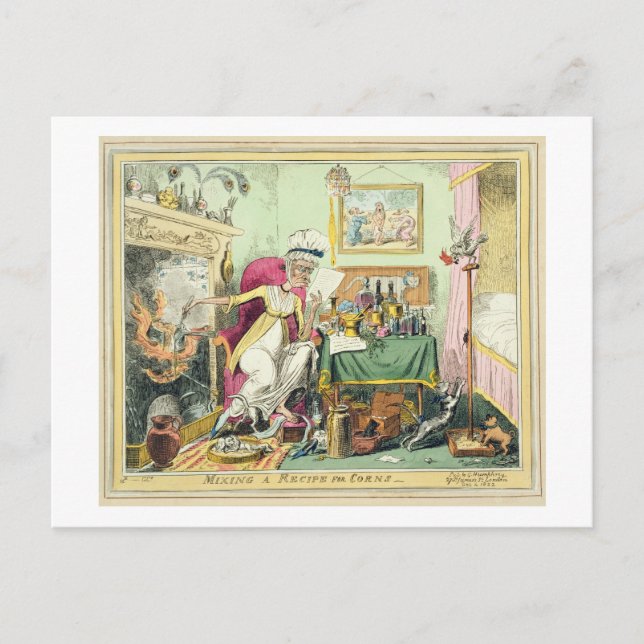 Postal Mezcla de una receta para los granos, publicada (Anverso)