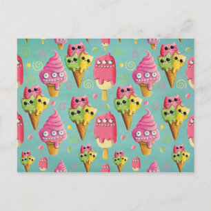 Postal Mezcla del helado del verano